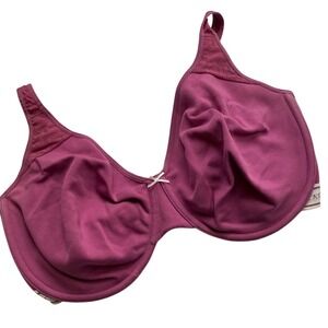 Cacique Bra 40H Full‎ Coverage Smooth Wireless Comfort Purple Mulberry